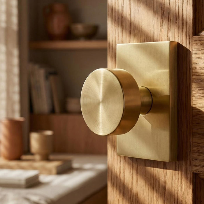 Rectangle Zinc Alloy Interior Passage Door Knobs