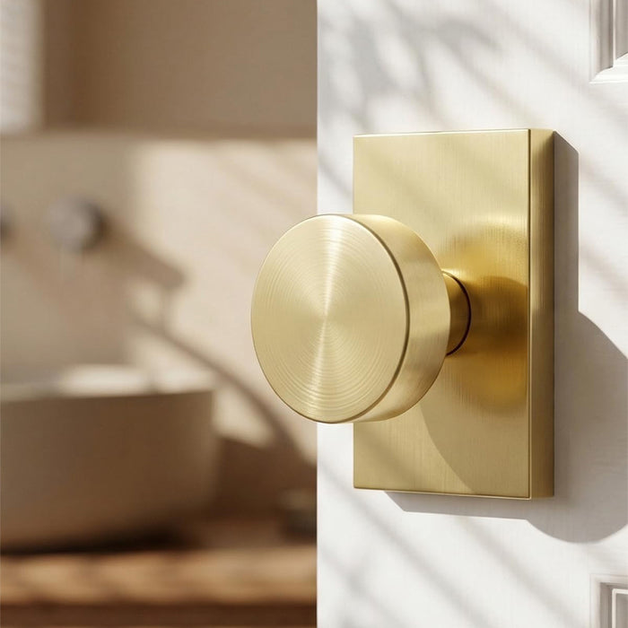 Rectangle Zinc Alloy Interior Passage Door Knobs