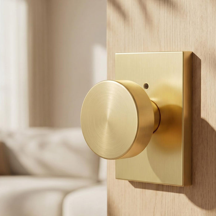 Rectangle Zinc Alloy Interior Privacy Door Knobs