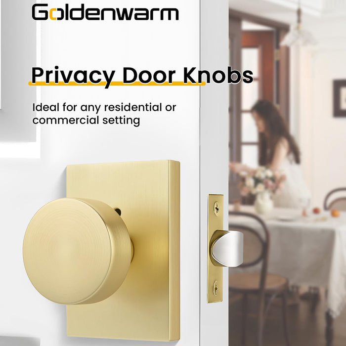 Rectangle Zinc Alloy Interior Privacy Door Knobs