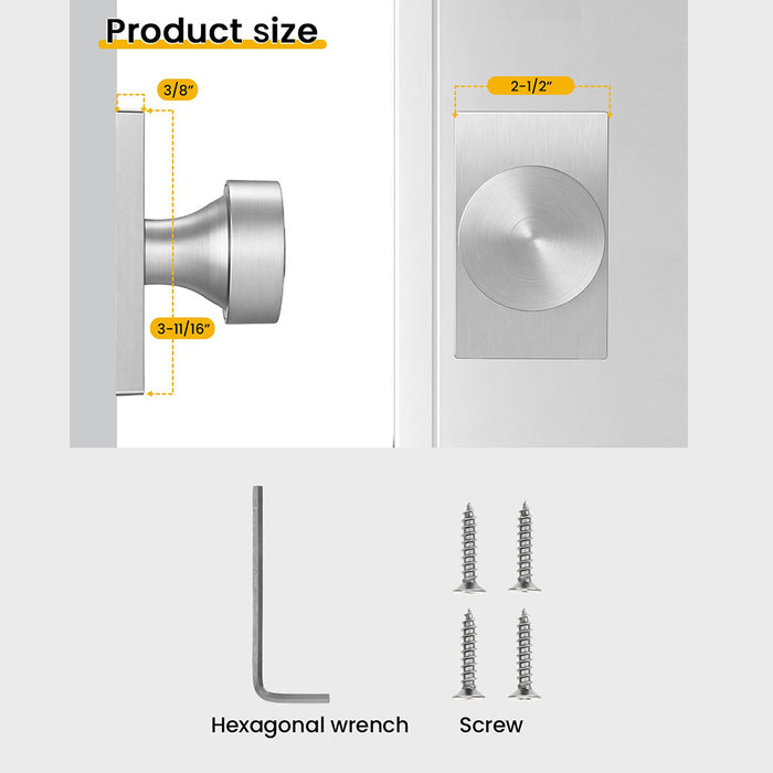 Rectangle Zinc Alloy Interior Dummy Door Knobs