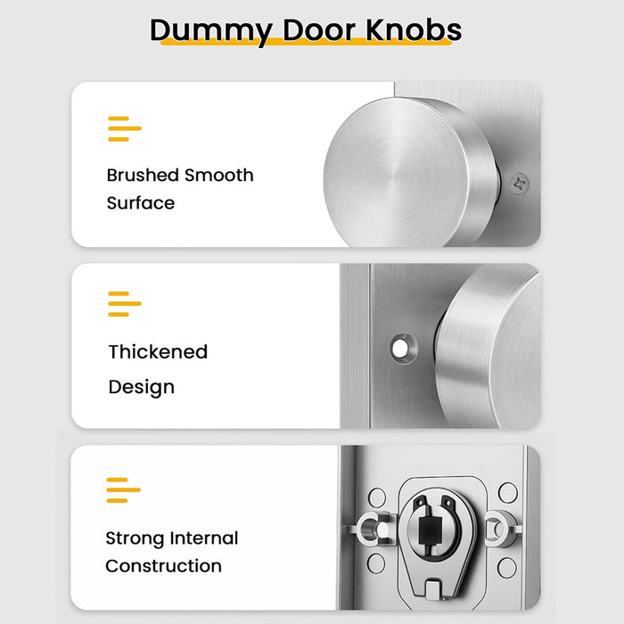 Rectangle Zinc Alloy Interior Dummy Door Knobs
