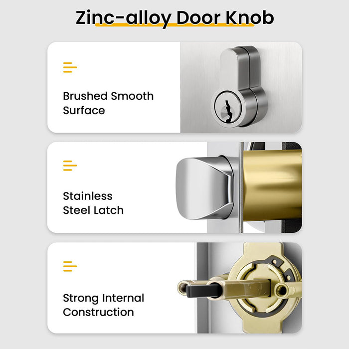 Matte Black & Brushed Nickel Entry Door Handle Set