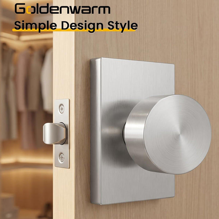 Rectangle Zinc Alloy Interior Passage Door Knobs