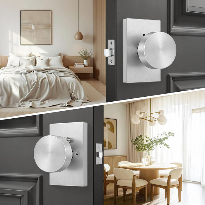 Rectangle Zinc Alloy Interior Privacy Door Knobs