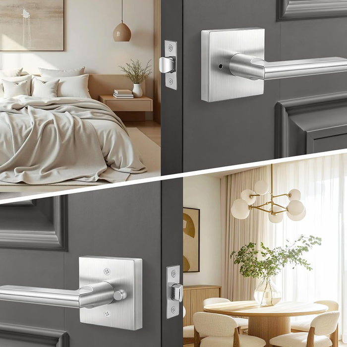 Modern Heavy Duty Zinc Alloy Interior Privacy Door Lever