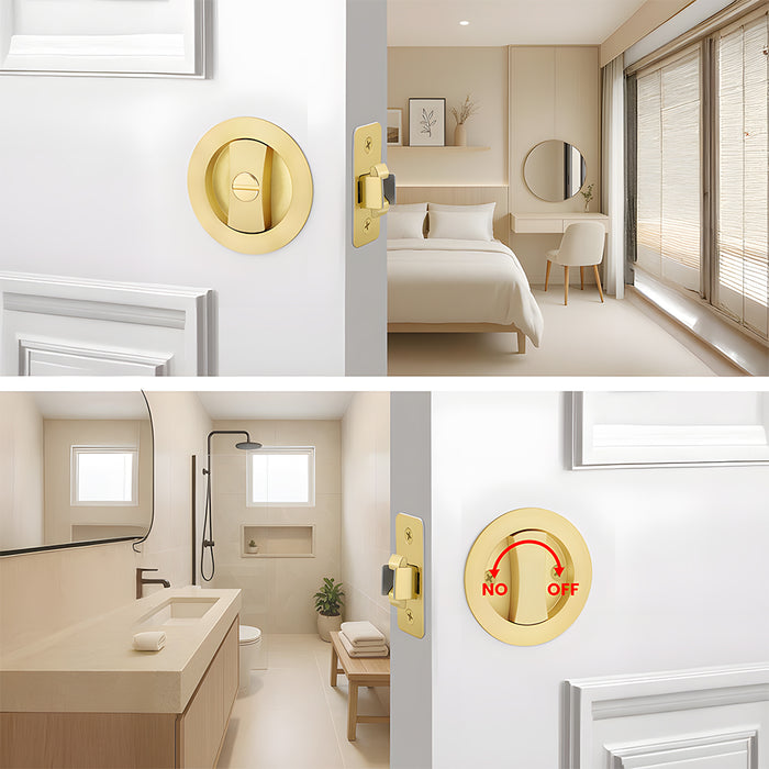Classic Round Pocket Door Lock