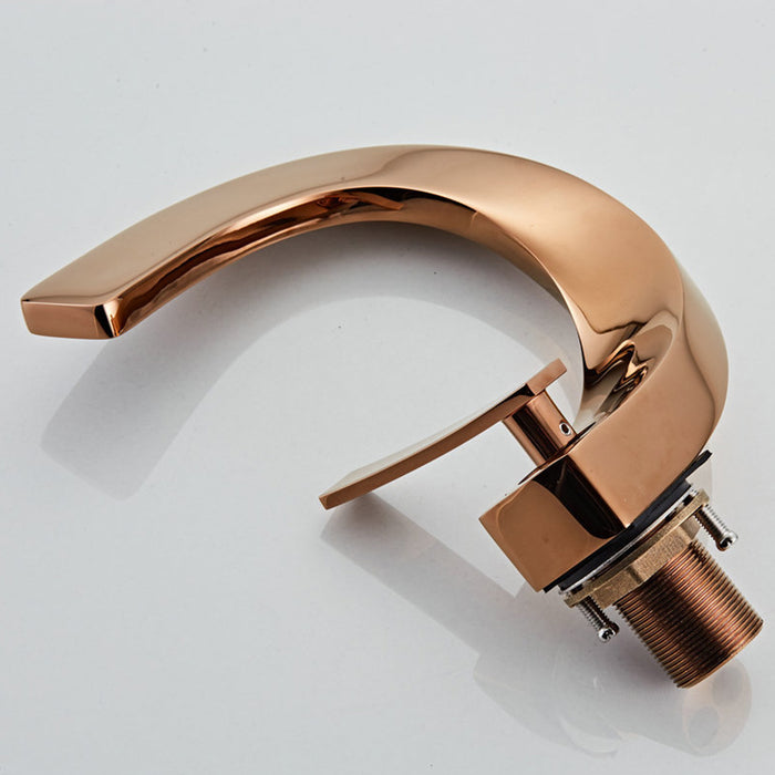 Creative Brass Single Handle Waterfall Bathroom Sink Faucet