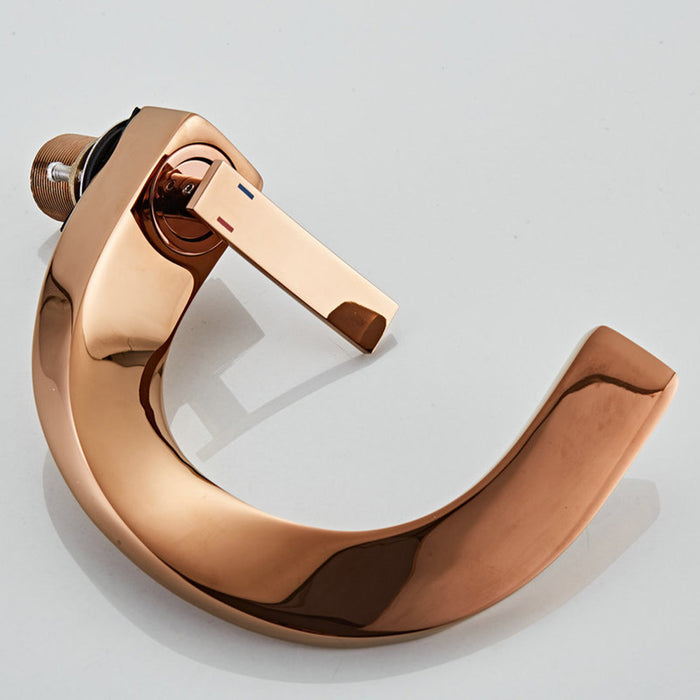 Creative Brass Single Handle Waterfall Bathroom Sink Faucet