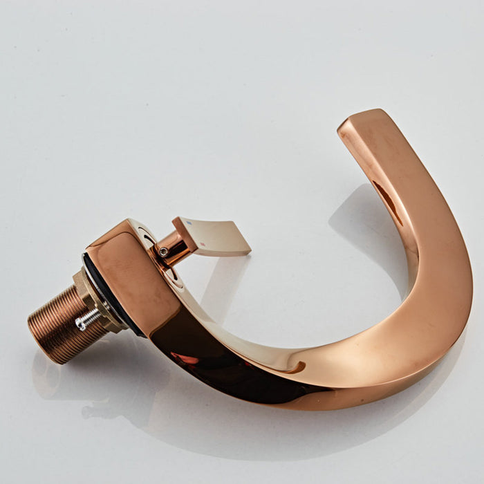 Creative Brass Single Handle Waterfall Bathroom Sink Faucet
