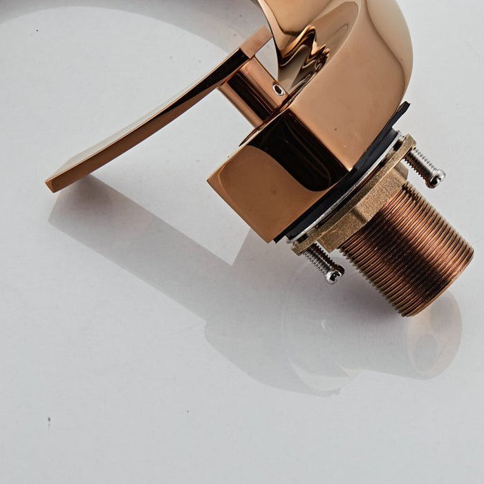 Creative Brass Single Handle Waterfall Bathroom Sink Faucet