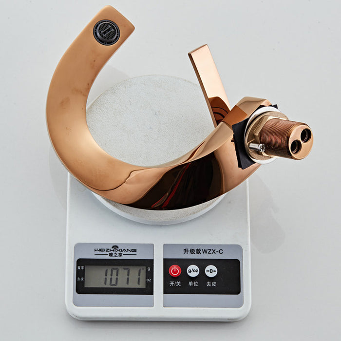 Creative Brass Single Handle Waterfall Bathroom Sink Faucet