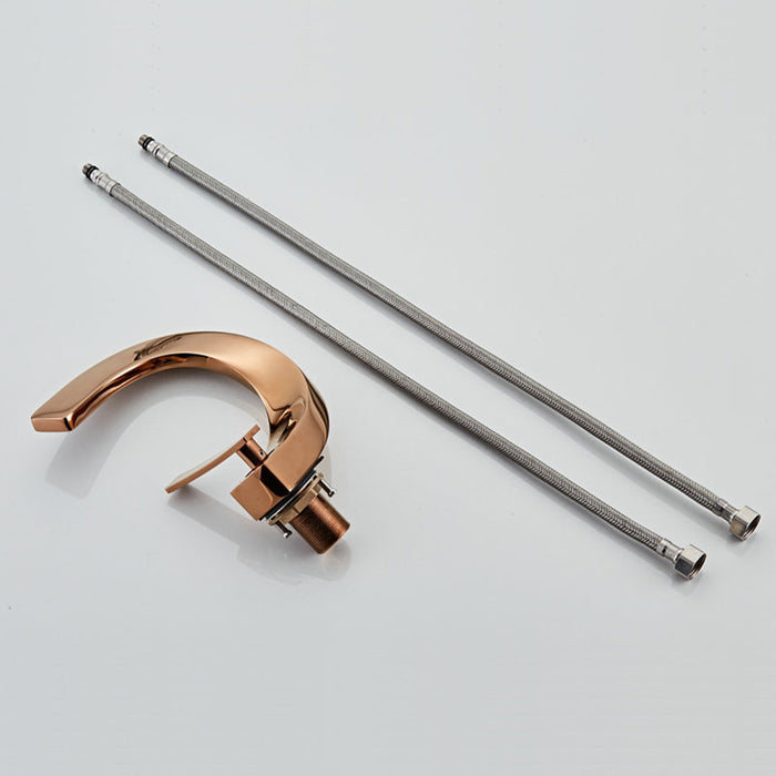 Creative Brass Single Handle Waterfall Bathroom Sink Faucet