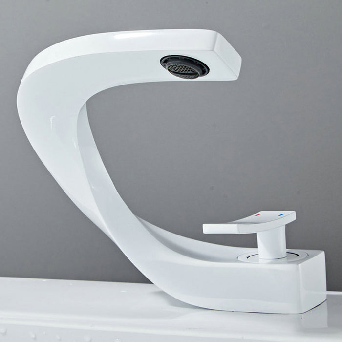 Creative Brass Single Handle Waterfall Bathroom Sink Faucet