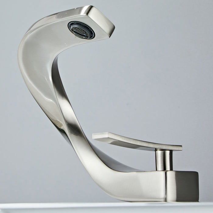 Creative Brass Single Handle Waterfall Bathroom Sink Faucet