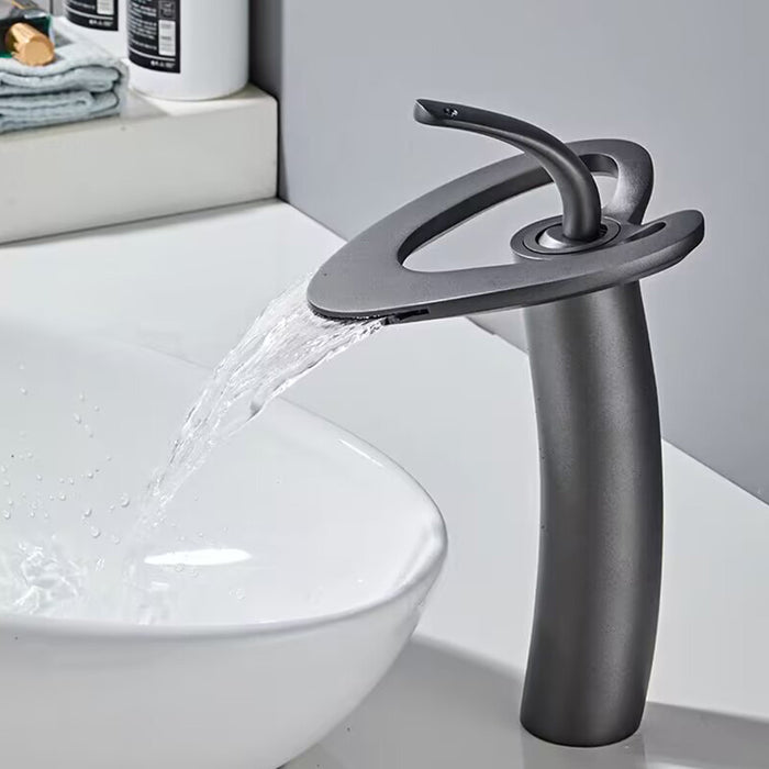 Creative Hollowed-Out Solid Brass Single Handle Vanity Faucet
