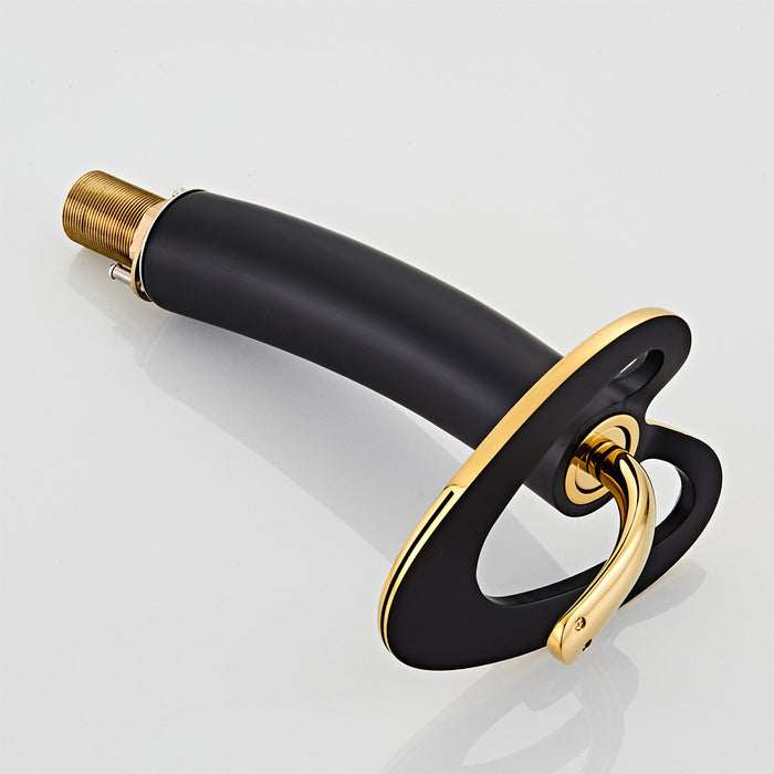 Creative Hollowed-Out Solid Brass Single Handle Vanity Faucet