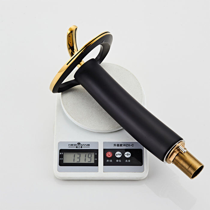 Creative Hollowed-Out Solid Brass Single Handle Vanity Faucet