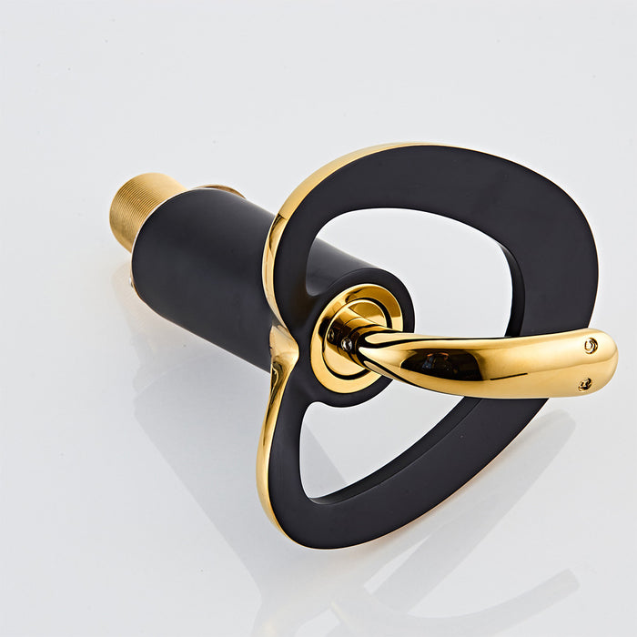 Creative Hollowed-Out Solid Brass Single Handle Vanity Faucet