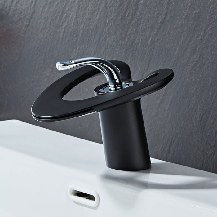 Creative Hollowed-Out Solid Brass Single Handle Vanity Faucet
