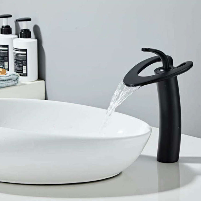 Creative Hollowed-Out Solid Brass Single Handle Vanity Faucet