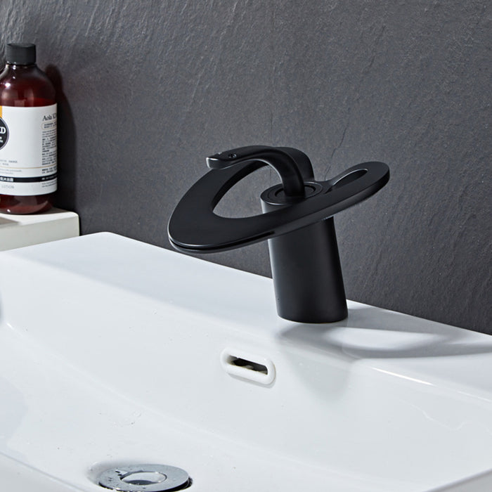 Creative Hollowed-Out Solid Brass Single Handle Vanity Faucet