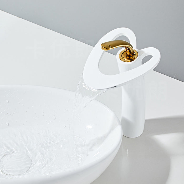 Creative Hollowed-Out Solid Brass Single Handle Vanity Faucet