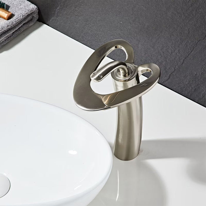 Creative Hollowed-Out Solid Brass Single Handle Vanity Faucet