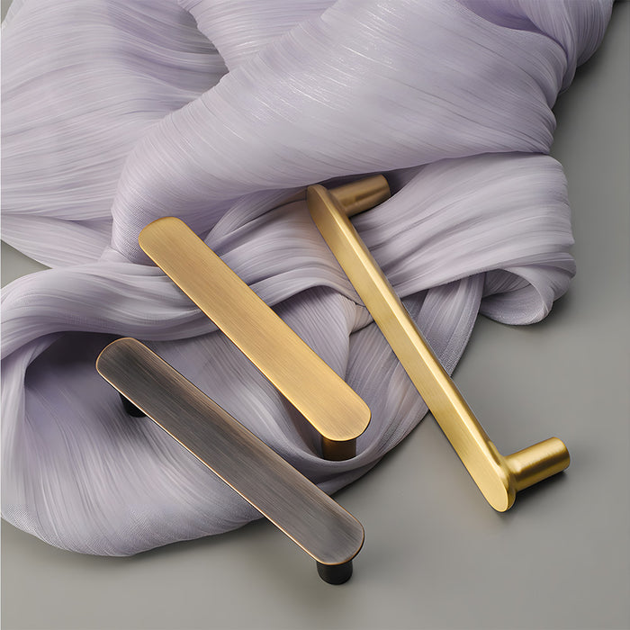 Modern Solid Brass Cupboard Drawer Pulls