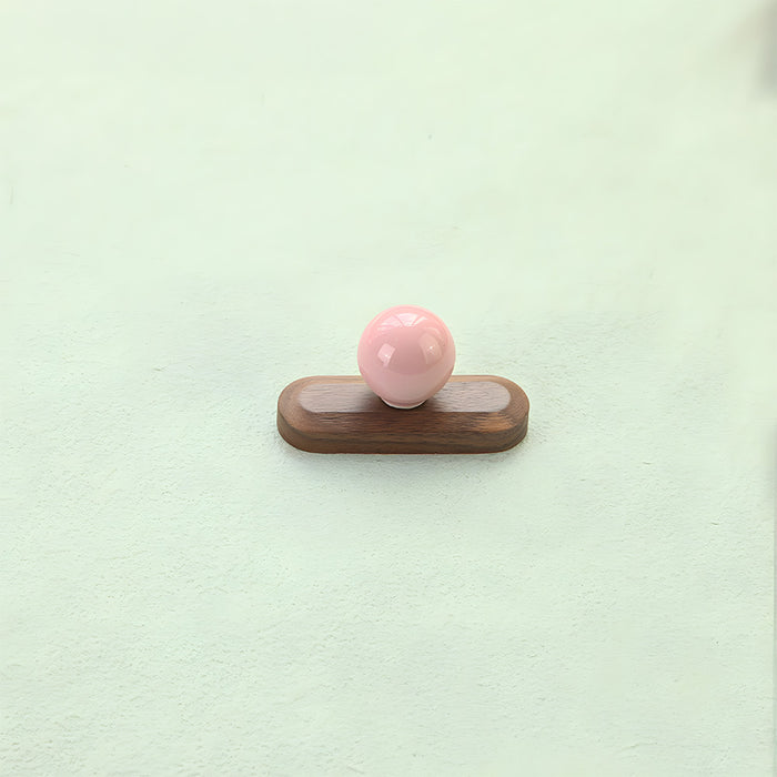 Cute Wooden Cabinet Handles with Sphere Ball Knobs