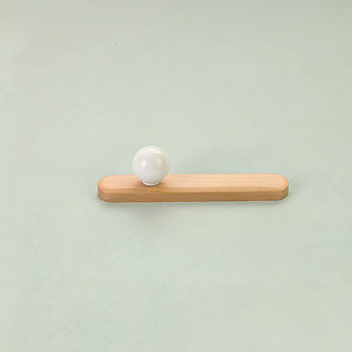 Cute Wooden Cabinet Handles with Sphere Ball Knobs