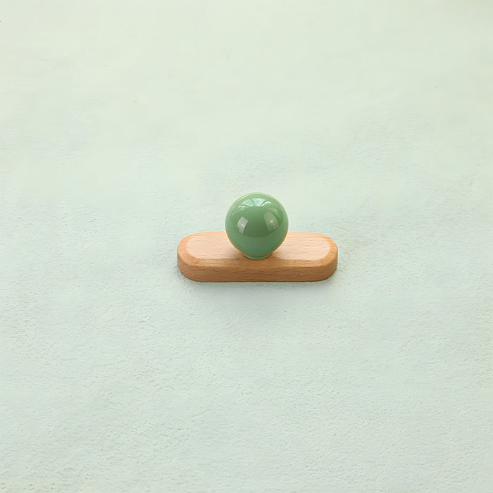 Cute Wooden Cabinet Handles with Sphere Ball Knobs