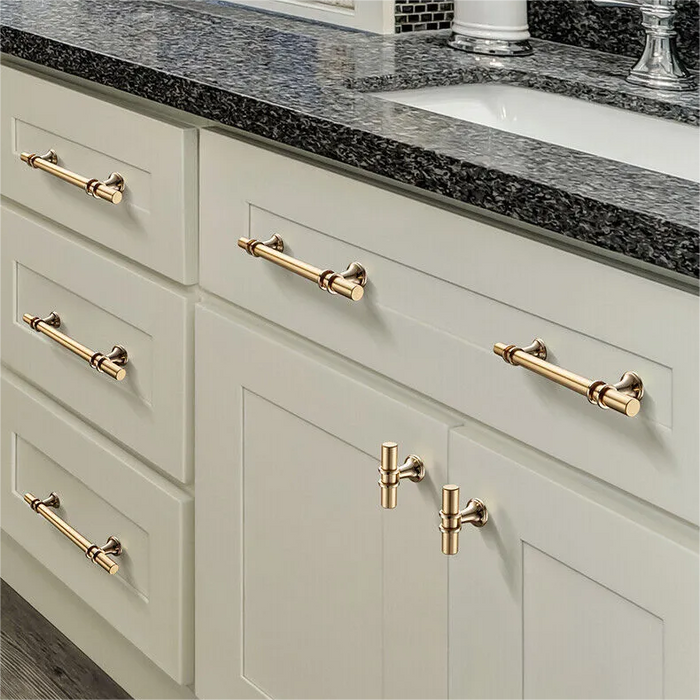 Gold Luxurious Zinc Alloy Europe Style Drawer Pulls