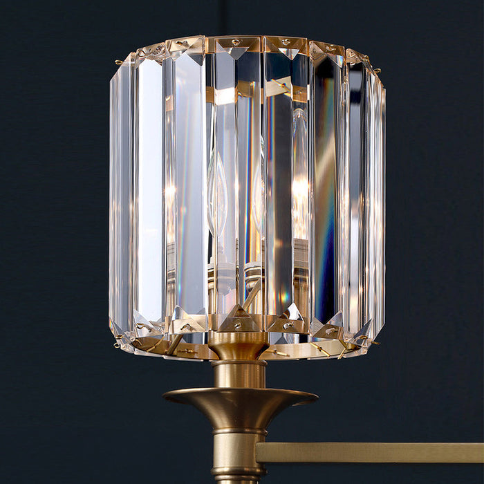 Luxury Gold Wall Sconce with Clear Ribbed Glass Shade