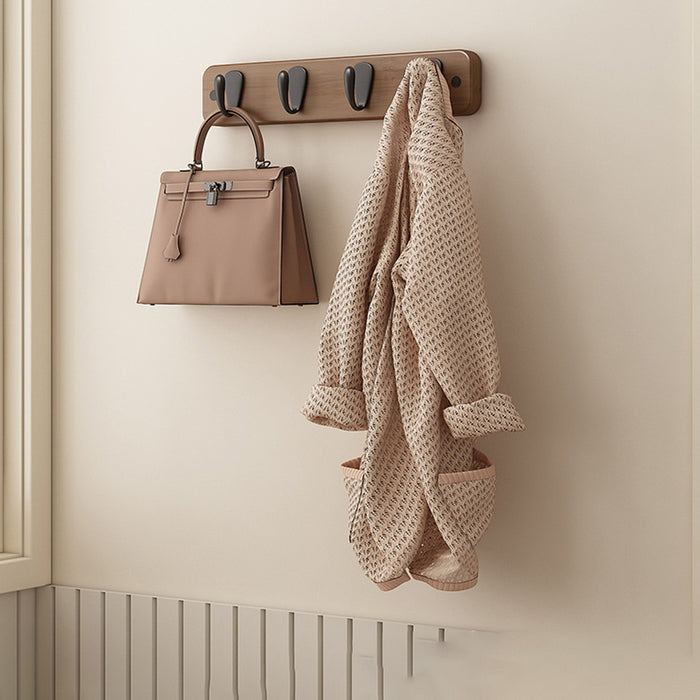 Decorative Pebble Shape Solid Wood Wall Hooks