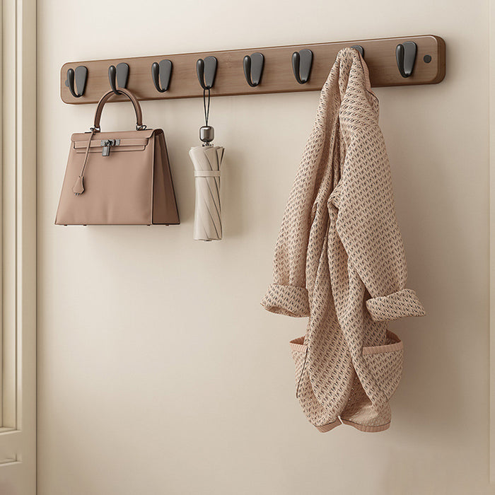 Decorative Pebble Shape Solid Wood Wall Hooks