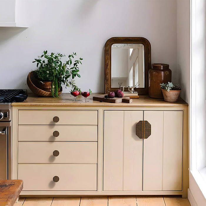Decorative Textured Knurled Kitchen Cabinet Pulls