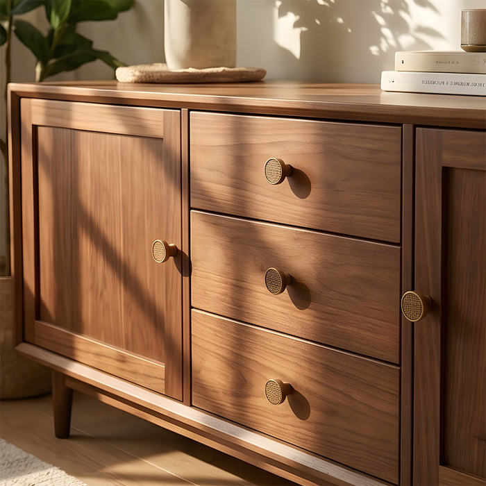 Decorative Textured Knurled Kitchen Cabinet Pulls