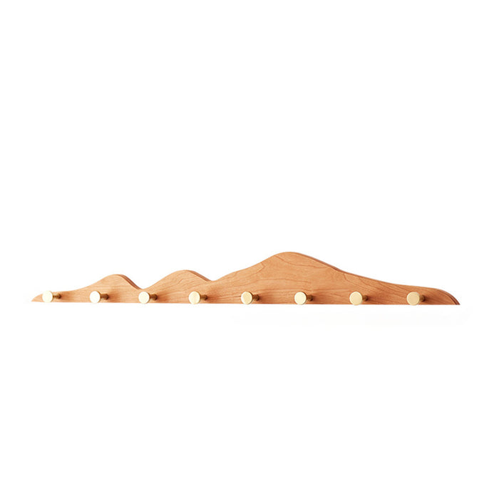 Decorative Mountain Shape Solid Wood Wall Mounted Wall Hooks