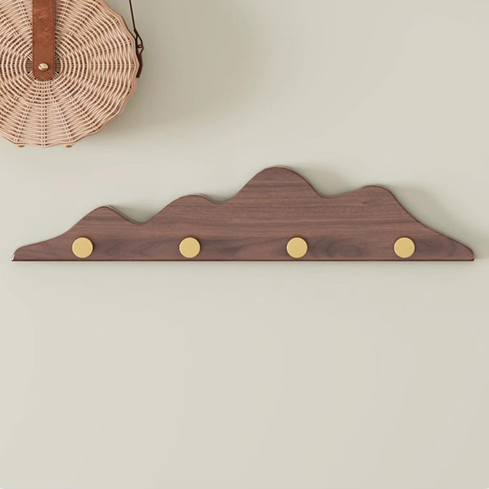 Decorative Mountain Shape Solid Wood Wall Mounted Wall Hooks