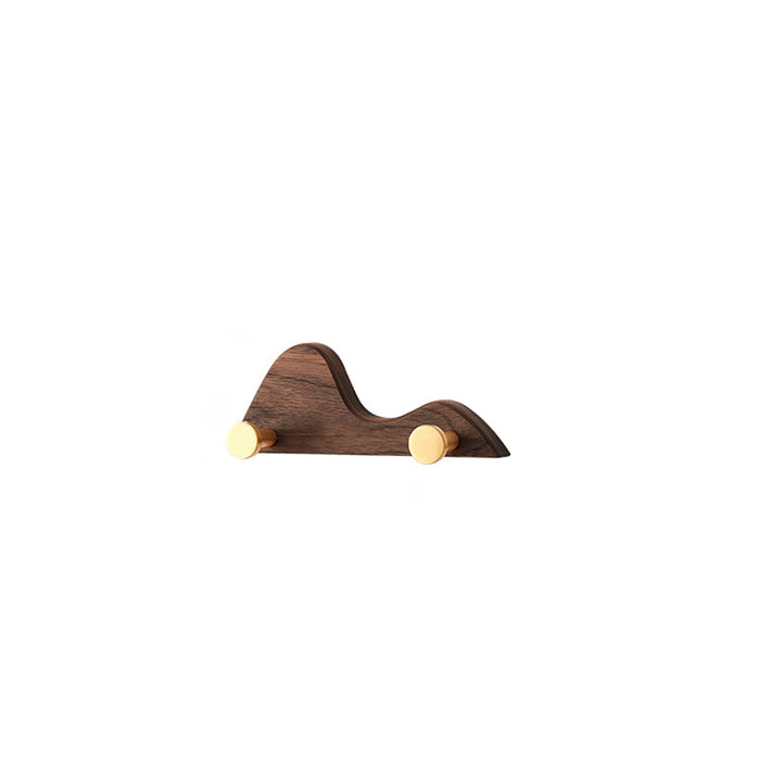 Decorative Mountain Shape Solid Wood Wall Mounted Wall Hooks