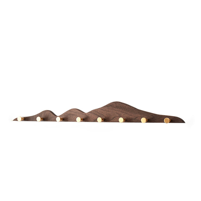 Decorative Mountain Shape Solid Wood Wall Mounted Wall Hooks