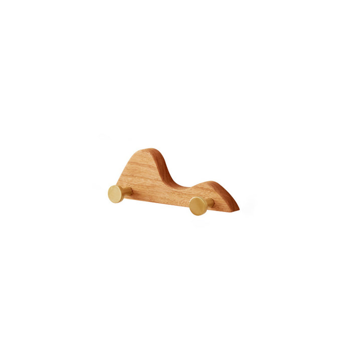 Decorative Mountain Shape Solid Wood Wall Mounted Wall Hooks
