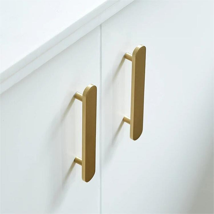 Brushed Brass Modern Gold Cabinet Handles And Kitchen Door Pulls