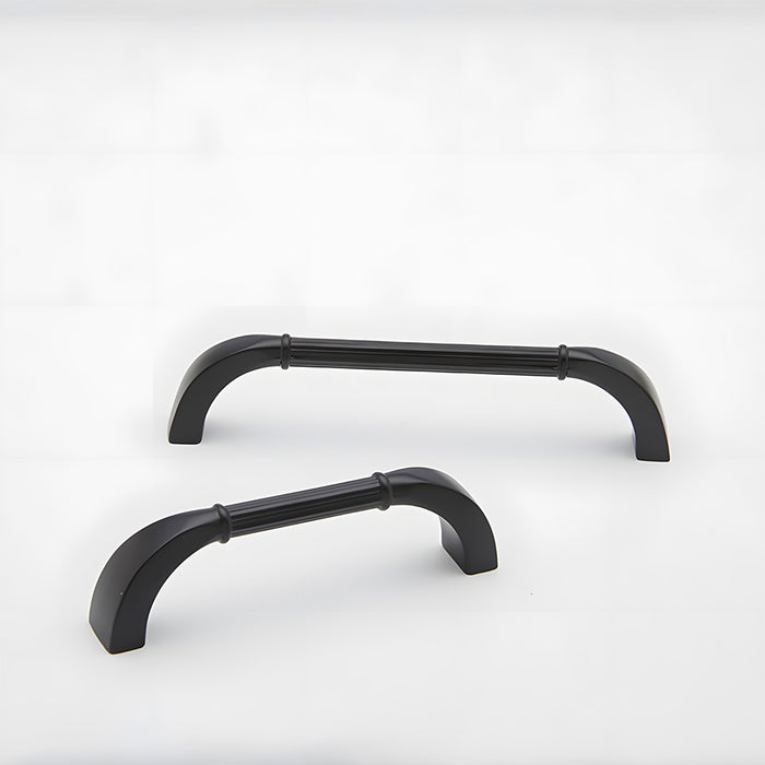 Elegant Fluted Solid Brass Cabinet Pulls for Kitchen
