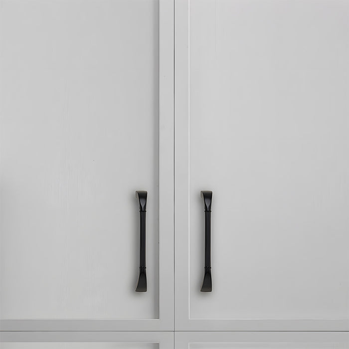 Elegant Fluted Solid Brass Cabinet Pulls for Kitchen