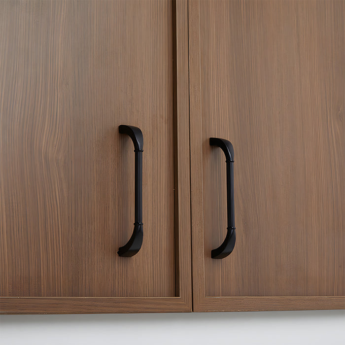 Elegant Fluted Solid Brass Cabinet Pulls for Kitchen