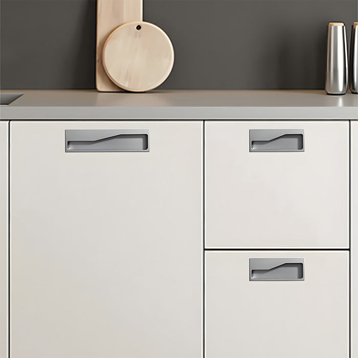 Stylish Rectangular Recessed Hidden Drawer Handles