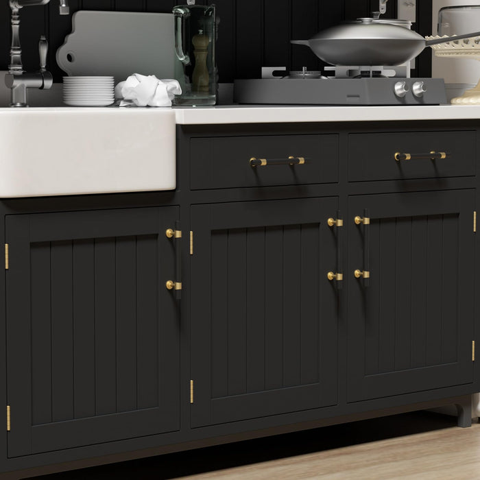 Black&Gold Cabinet Handles Kitchen Cabinet Hardware