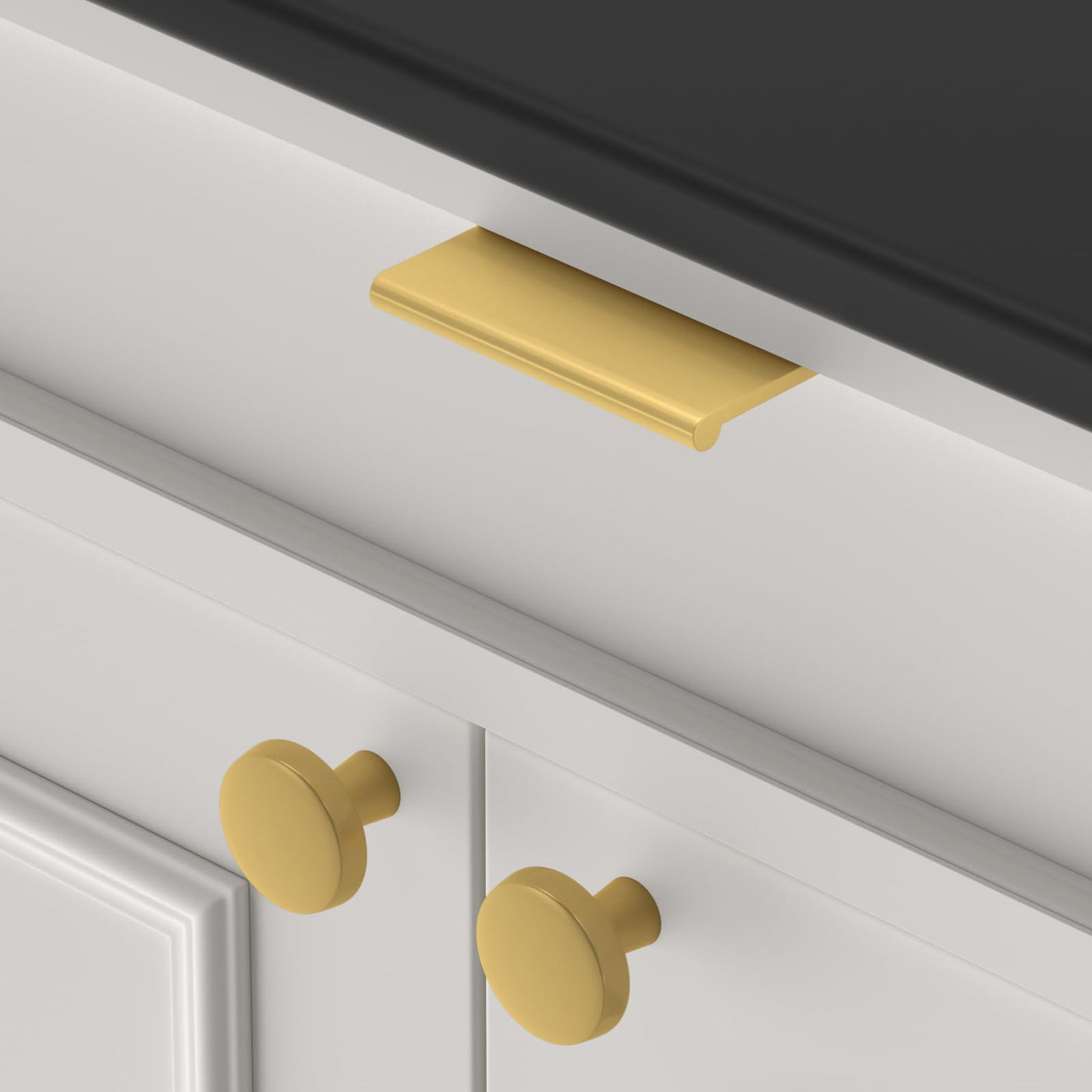 Goldenwarm Cabinet Edge Pull Modern Cabinet Handles Kitchen Cabinet ...